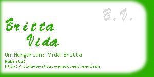britta vida business card
